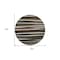 Homeroots 8' Black Brown And Ivory Round Striped Washable Indoor Outdoor Area Rug 597303 - alternate 3