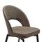 Armen Living Lucia Swivel Upholstered Dining Chair in Brown Fabric with Black Metal Legs - Set of 2 LCLUSICOBLK - alternate 5