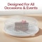Smarty Had A Party 12 in White Round Plastic Trays with Lids, 25PK 9922WHCS-CASE - alternate 4