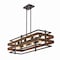 Jonathan Y Horizon 34" 4-Light Rustic Farmhouse Iron Linear LED Pendant, Wood Finished/Oil Rubbed Bronze JYL1306A - alternate 1