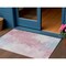 Homeroots 3' X 5' Blush Ivory And Blue Abstract Washable Indoor Outdoor Area Rug 617389 - alternate 1