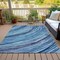 Homeroots 9' X 12' Blue Aqua And Ivory Abstract Washable Indoor Outdoor Area Rug 631237 - alternate 4