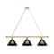 Holland Bar Stool Co Wichita State 3 Shade Billiard Light, Brass Fixture BL3BRWichSt - alternate 1