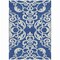 Homeroots 5' X 8' Navy Blue And Ivory Damask Washable Indoor Outdoor Area Rug 614444 - alternate 5