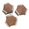 Apollo Tile Aureole 8.66 in. x 9.84 in. Matte Terra Mauve and White Porcelain Hexagon Wall and Floor Tile (8.07 sq ft/case) - 18 Sheets APLENC88COTA - alternate 4