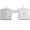 James Martin Vanities Bellshire 96" Dual Vanity Set w/24" Make-Up Counter, Bright White w/3 cm Ethereal Noctis Silestone T 660-VMC96-BW-3ENC - alternate 1