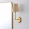 Jonathan Y Lila 6" 1-Light Traditional Coastal Scalloped Fabric Shade/Metal LED Vanity Light, Brass Gold/Brown JYL1607A - alternate 4