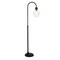 Homeroots 70" Black Arched Floor Lamp With Clear Seeded Glass Empire Shade 523485 - alternate 3