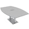 Skutchi Designs Boat Conference Table With Power Unit, 48 in W, 84 in L, Grey HAR-BOT-48x84-DOU-U779-ESIL - alternate 1