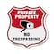 Signmission Private Property Shield Sign No Trespass, 12 Inch X 12 Inch, Aluminum Metal Sign SHI-A-12-448 - alternate 1