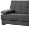 Homeroots 75" Gray Chenille Convertible Futon Sleeper Sofa And Toss Pillows With Storage 607205 - alternate 4