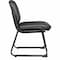 Lorell Deluxe Leather Guest Chair, Black LLR84597 - alternate 2