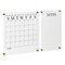 Martha Stewart Grayson Acrylic Wall Calendar & Notes Board Set W/ Marker & Mntng Hrdwr, Clear W/ Black Print BR-ACS-284545-BK-2-CLRBK-MS - alternate 1