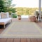 Homeroots 5' X 8' Gray And Silver Striped Washable Indoor Outdoor Area Rug 610469 - alternate 5