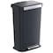 Hls Commercial 13.2 Gallon / 50 Liter Step Pedal Commercial Trash Can Black Plastic HLSPL13BBP - alternate 1