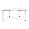 Flash Furniture Commercial Adjustable Height Kidney Activity Table with Locking Casters-White XU-A4872-KIDNY-WHT-T-A-CAS-GG - alternate 4