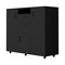 Homeroots 55" Black Two Drawer Combo Dresser 544042 - alternate 7