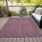 Homeroots 8' X 10' Eggplant And Ivory Geometric Washable Indoor Outdoor Area Rug 602362 - alternate 2