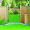 Nuvo Iron 45in Wx68in H Tiger Eye Gate, 48in W Openings, Self Close Hardware w/Double Side Handle 2x2 Hinges ITG04568 - alternate 6