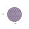 Homeroots 8' Purple And Ivory Round Geometric Washable Indoor Outdoor Area Rug 596059 - alternate 3