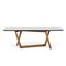 Homeroots 91" White And Brown Stone Trestle Base Dining Table 486041 - alternate 3