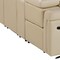 Homeroots Beige Italian Leather Power Reclining U Shaped Twelve Piece Sectional With Console 634659 - alternate 6