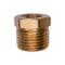 Auveco Brass Threaded Reducing Bushing 1/2in Exterior Threads 1/4in Interior Threads, 5PK 303 - alternate 1