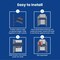Lockermate Adjust-A-Shelf Locker Shelf & Organizer, Extends to Fit Your Locker, Includes Storage Drawer 5025-NVY - alternate 2