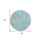Homeroots 8' Teal Blue Aqua And Taupe Round Geometric Washable Indoor Outdoor Area Rug 589436 - alternate 3