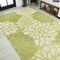 Jonathan Y Zinnia Modern Floral Textured Weave Green/Cream 8 ft. x 10 ft. Indoor/Outdoor Area Rug SMB110H-8 - alternate 3