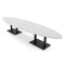 Skutchi Designs Oval Conference Table With Power, 48 in W, 168 in L, White HAR-OVL-48X168-DOU.BK-WA7976-NA - alternate 1