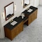 James Martin Vanities Bellshire 120" Dual Vanity Set with 24" Make-Up Counter, Honey Oak w/3 cm Phantome Eclos Top 660-VMC120-HNO-3PHT - alternate 3