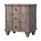 Homeroots 25" Brown Solid Wood Two Drawer Nightstand 701714 - alternate 3