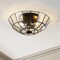 Jonathan Y Theo 15.5" 2-Light Farmhouse Rustic Iron/Glass LED Semi Flush Mount, Oil Rubbed Bronze/Clear JYL9928A - alternate 5