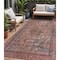 Homeroots 5' X 8' Pink And Mauve Medallion Washable Indoor Outdoor Area Rug 616071 - alternate 1