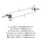 Amerock Glacio Clear/Golden Champagne Contemporary 24 in 610 mm Towel Bar BH36064CBBZ - alternate 2