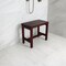 Homeroots 18" X 18" Dark Brown Solid Wood Shower Bench 383333 - alternate 2