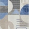 Homeroots 9' X 12' Blue Gray And Ivory Geometric Washable Indoor Outdoor Area Rug 617978 - alternate 8