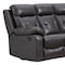 Homeroots Dark Gray Polyester Blend Reclining U Shaped Three Piece Corner Sectional 366224 - alternate 1
