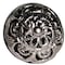 Homeroots Set of Twelve Black And Silver Ceramic Filigree Floral Drawer Pull Knobs, 12PK 321673 - alternate 1