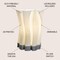 Jonathan Y Flame 13.5 in. Modern Bohemian Plant-Based PLA 3D Printed Dimmable LED Table Lamp, White/Gray USA1002C - alternate 5