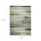 Homeroots 3' X 5' Green And Ivory Striped Washable Indoor Outdoor Area Rug 630987 - alternate 6