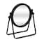 Homeroots 10" Black Metal Round Framed Adjustable Makeup Shaving Tabletop Mirror 716309 - alternate 4