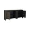 Homeroots 78in Black Distressed Solid Wood Carved Floral Sideboard with Four Doors 569595 - alternate 3