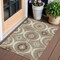 Homeroots 3' X 5' Taupe Brown And Ivory Medallion Washable Indoor Outdoor Area Rug 589650 - alternate 1
