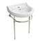 Whitehaus Collection 22 in Console Sink With Semi-Circular Bowl, Single Faucet Drilling, Brass Leg Supports and Overflow WHV022-L32-1H-PN - alternate 3