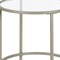 Homeroots 22" Silver And Clear Glass And Steel Round End Table 543830 - alternate 7