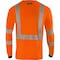 Ironwear Class 3 Hi Vis Two Tone Long Sleeve T-Shirt with Segmented Reflective Tape, Orange, Large 1841-O-LG - alternate 2
