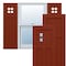 Ekena Millwork True Fit PVC San Antonio Mission Style Fixed Mount Shutters, Pepper Red, 15W x 32H, PR TFP001ST15X032MR - alternate 1
