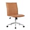 Boss Office Products Task Chair, Armless in Caramel Vinyl, Chrome Base B9534C-CML - alternate 1